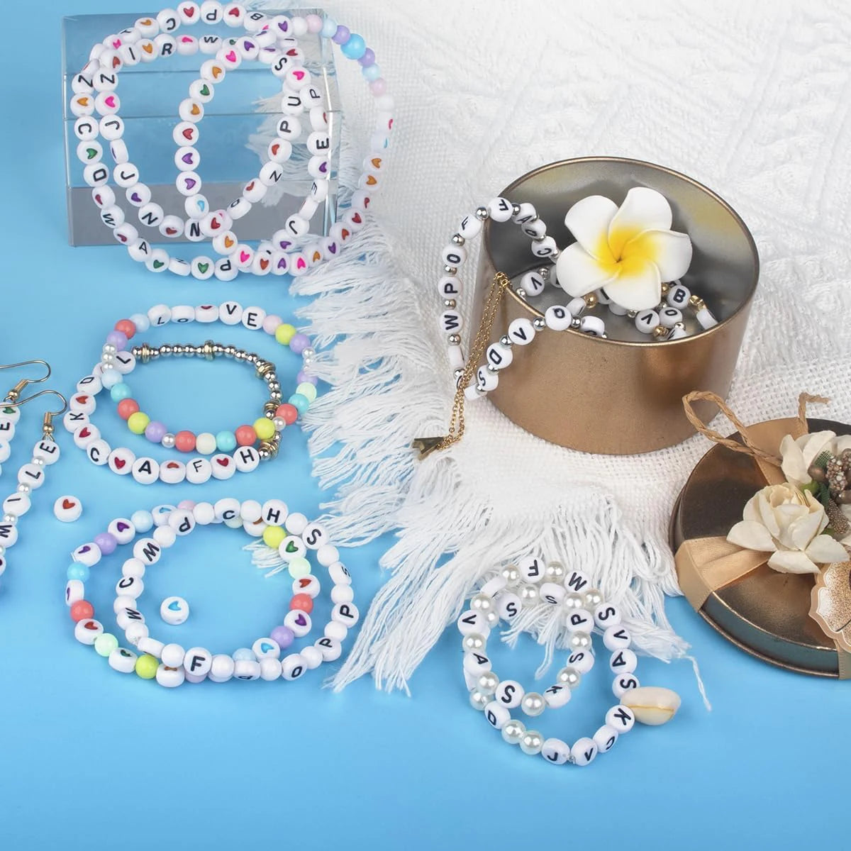 Acrylic Alphabet Letter Beads Kit for Jewelry Making