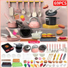 Kids Pretend Play Kitchen Set with Pots and Play Food