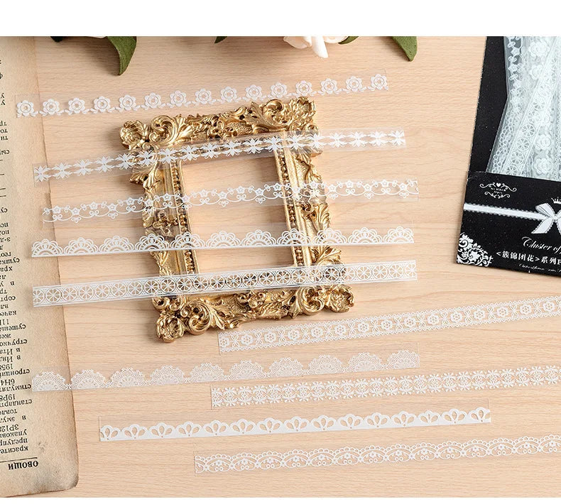 Lace Design Decorative Stickers for Journaling & Scrapbooking