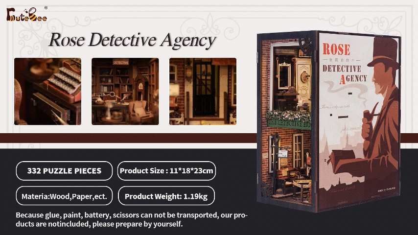 Eternal Bookstore DIY Book Nook Kit with LED Lighting