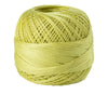 A ball of light yellow 100% cotton crochet thread for tatting and embroidery.