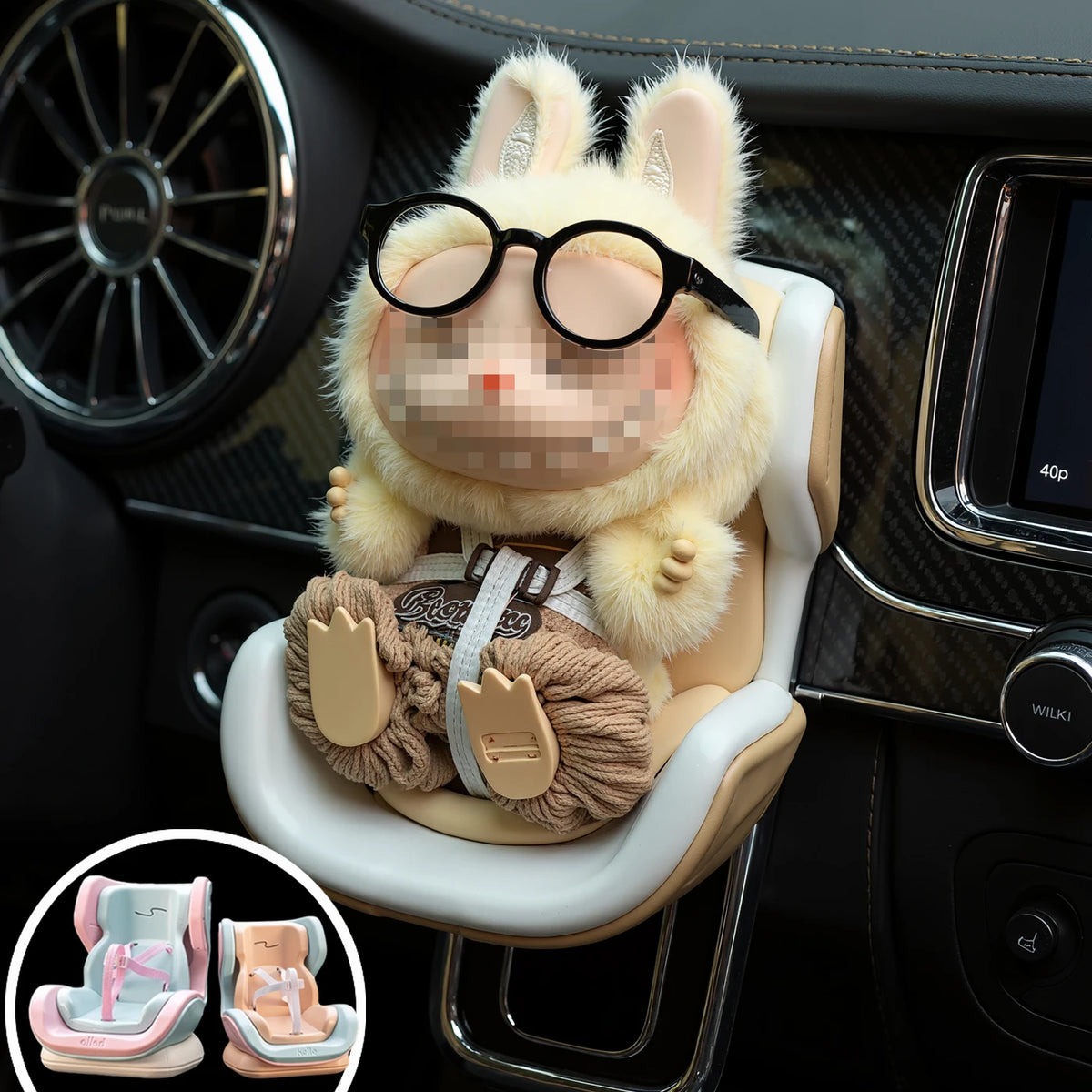 Labubu Car Seat Companion – Sitting Edition for Fans