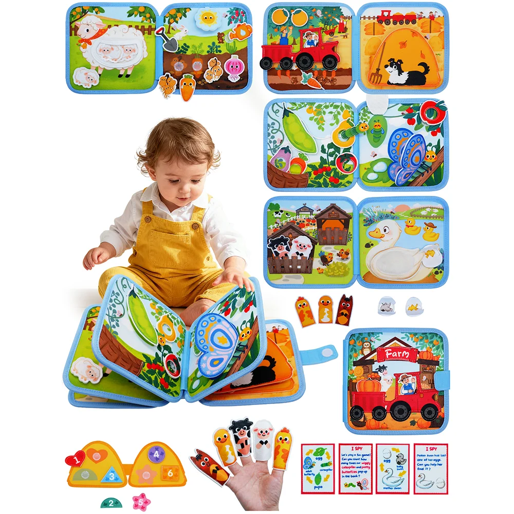 Montessori Busy Board Giraffe Activity Book for Toddlers
