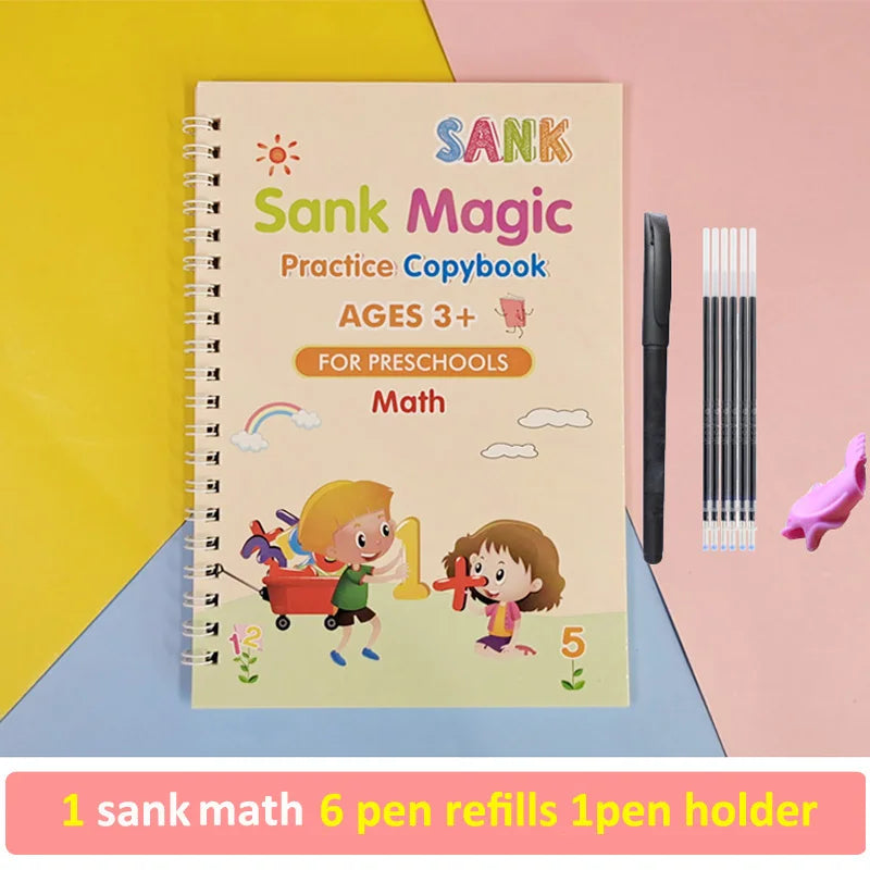 Reusable Magic Arabic Writing Practice Book for Kids