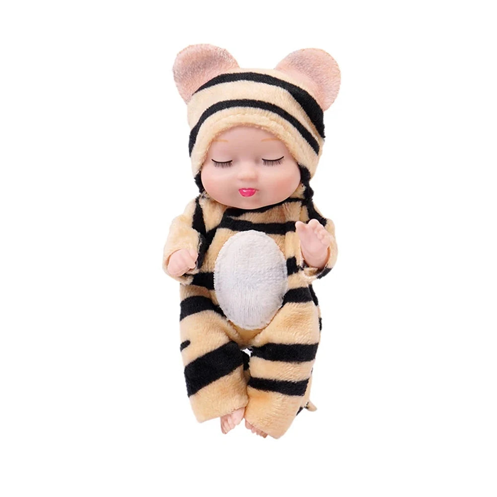Mini Sleeping Baby Dolls with Clothes - Set of 6