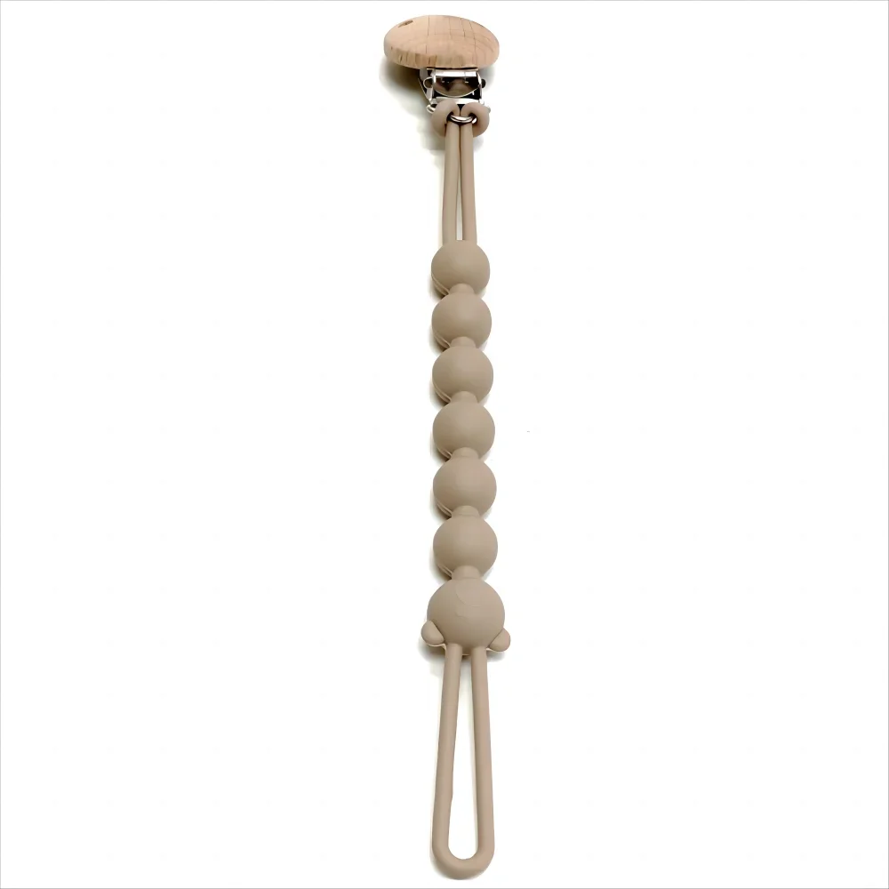 Baby Pacifier Clip with Silicone Teething Beads
