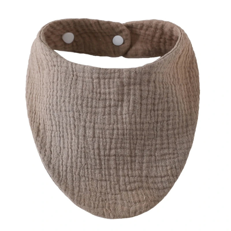 Organic Cotton Muslin Baby Bib with Bandana Style