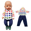 Doll Outfit Set with Hat for 17-43 cm Baby Dolls