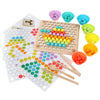 Wooden Clip Beads Color Sorting & Fine Motor Skills Toy