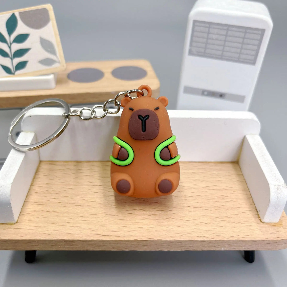 Cute Capybara Keychain Charm – Soft PVC Pendant for Bags, Phones & Keys