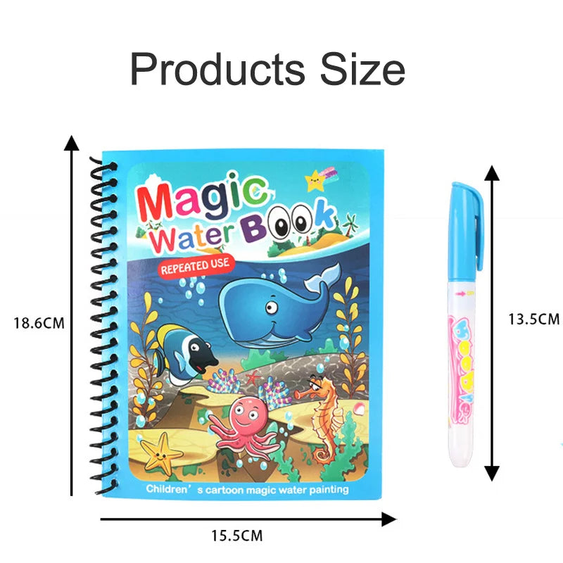 Reusable Water Coloring Book for Kids – Magic Drawing Pad