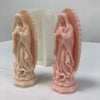 3D Virgin Mary Silicone Mold for Candles, Soap & Resin