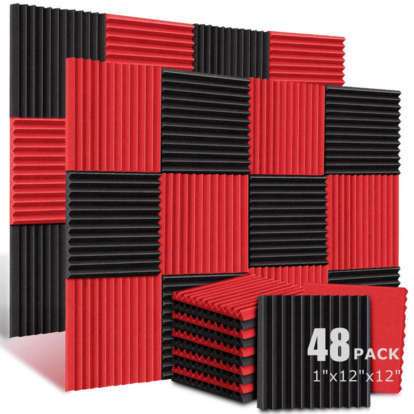 Acoustic Foam Panels for Soundproofing (48-Pack)