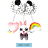 Black and White Animal Hanging Toys for Baby Car Seat and Stroller