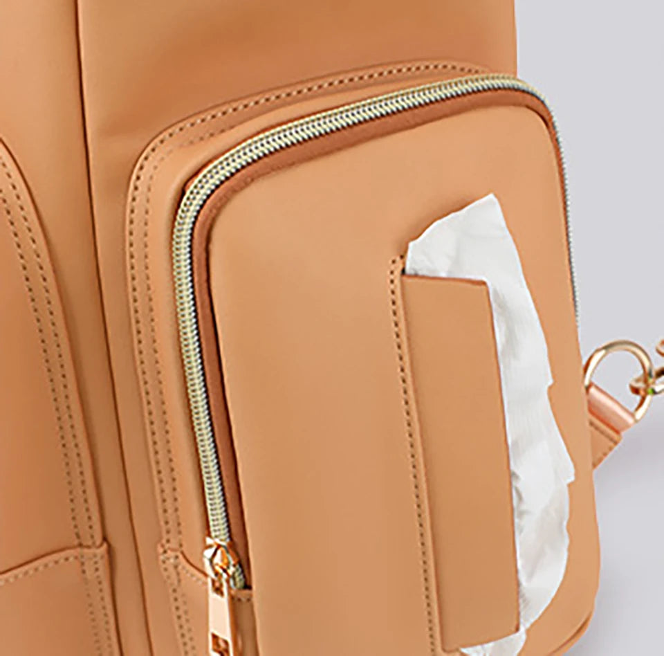 Minimalist Diaper Backpack with Insulated Pockets
