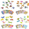 A colorful 3D DIY cardboard puzzle set featuring various animals, dinosaurs, insects, and vehicles.