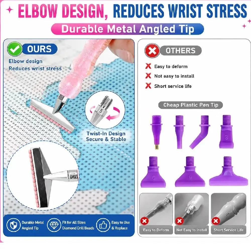 Stainless Steel Diamond Painting Pen Tip Set