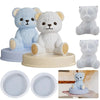 3D Smiling Teddy Bear Silicone Mold for Candle, Soap & Resin Crafts