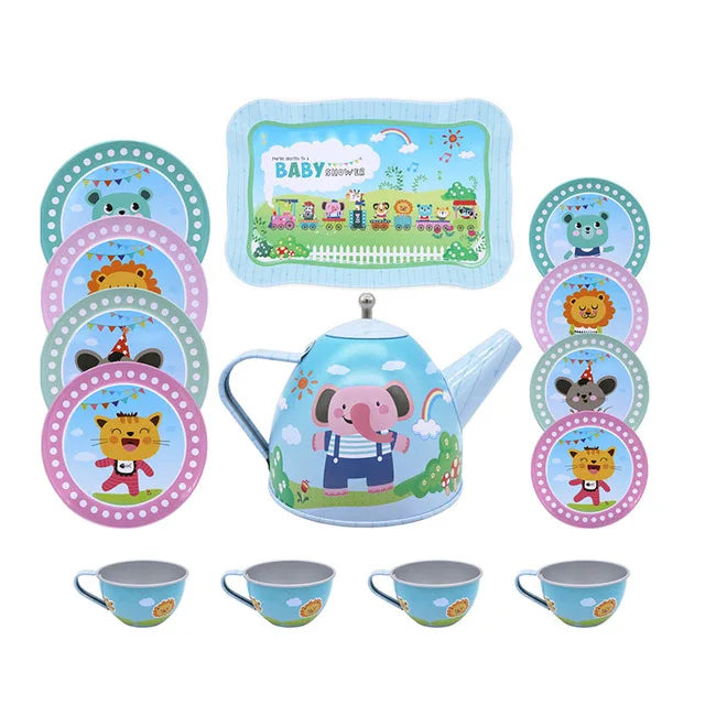 Kids Pretend Play Tea Set with Accessories