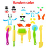 A set of various colorful creative play dough tools including spatulas, rollers, and cutters for kids