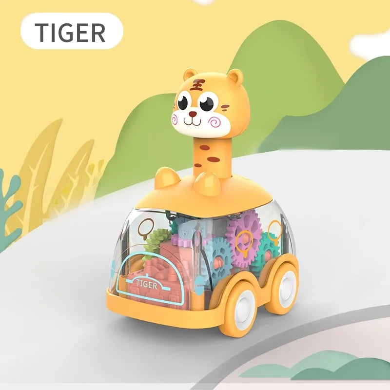 Press and Go Animal Light-Up Gear Car Toy for Toddlers