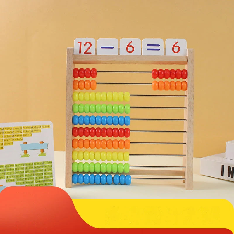 Wooden Rainbow Abacus for Early Math Learning