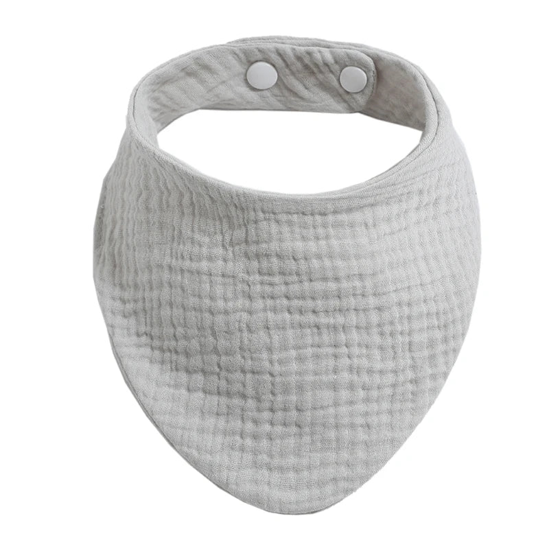 Organic Cotton Muslin Baby Bib with Bandana Style