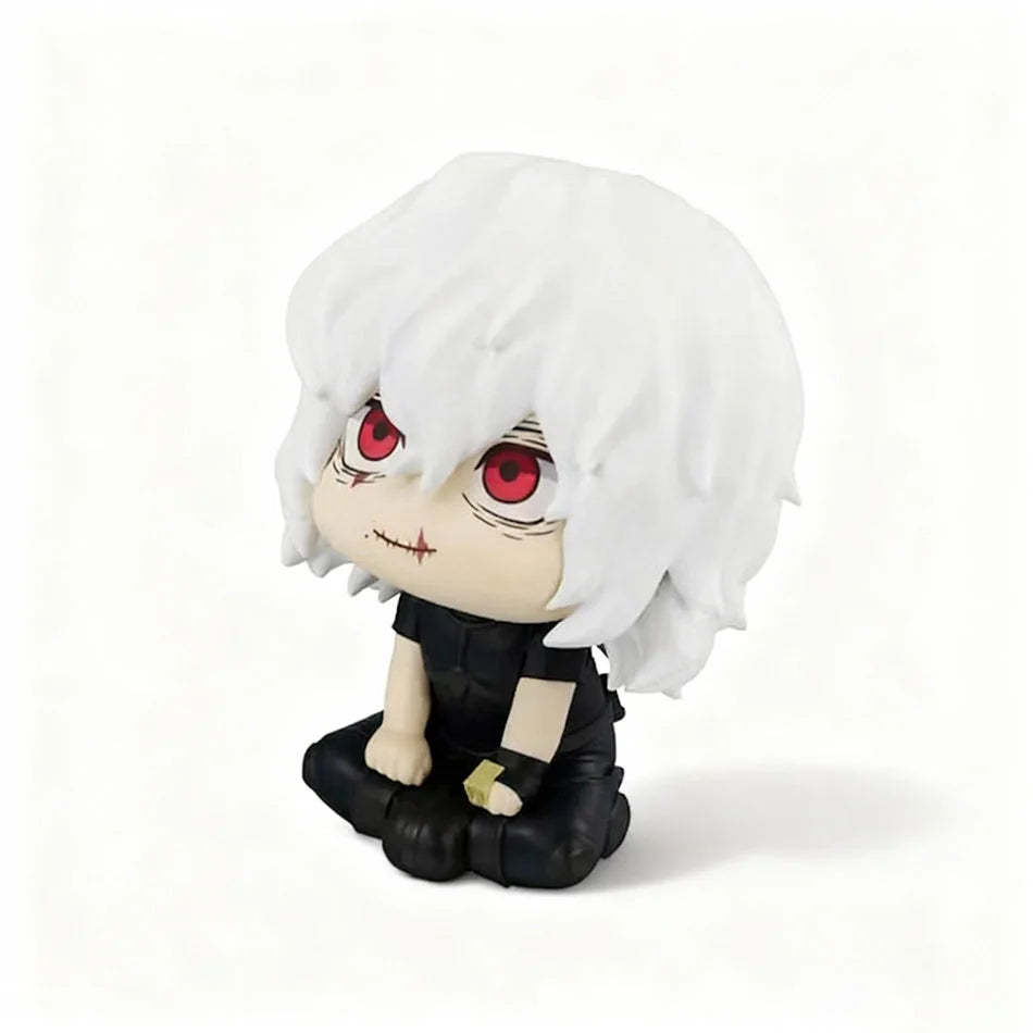 Chibi PVC figure of Tomura Shigaraki from My Hero Academia featuring white hair and red eyes
