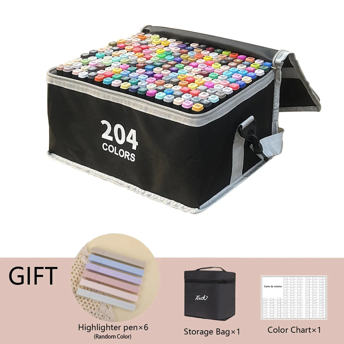 Dual-Tip Alcohol Art Markers – 168 Color Set for Illustration & Sketching