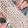 A collection of 12 sheets of vintage angel and saint nail art stickers featuring cherubs and crosses