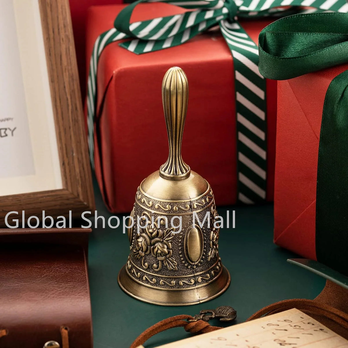 Classic Brass Hand Bell for Service, Weddings & Home Decor