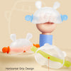 Bunny Silicone Teething Toy with Hidden Handle
