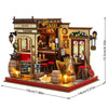 DIY Wooden Miniature House Kit with LED Lighting