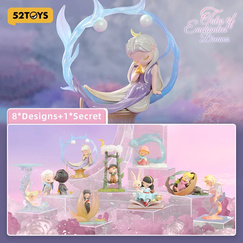 A collection of eight fantasy elf designs and one secret figure from the Dreamland Elves mystery collectible set.