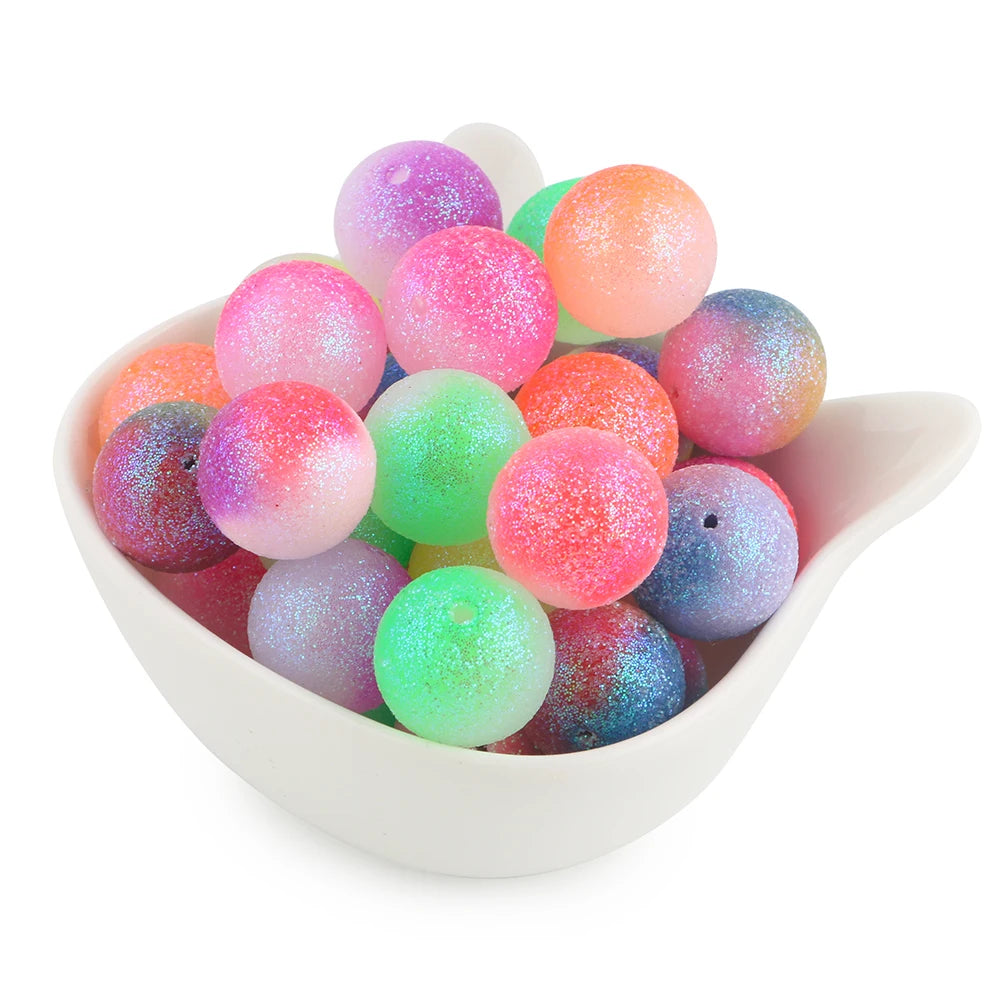 20mm Round Rhinestone Acrylic Beads – Mix Colors for Jewelry Making