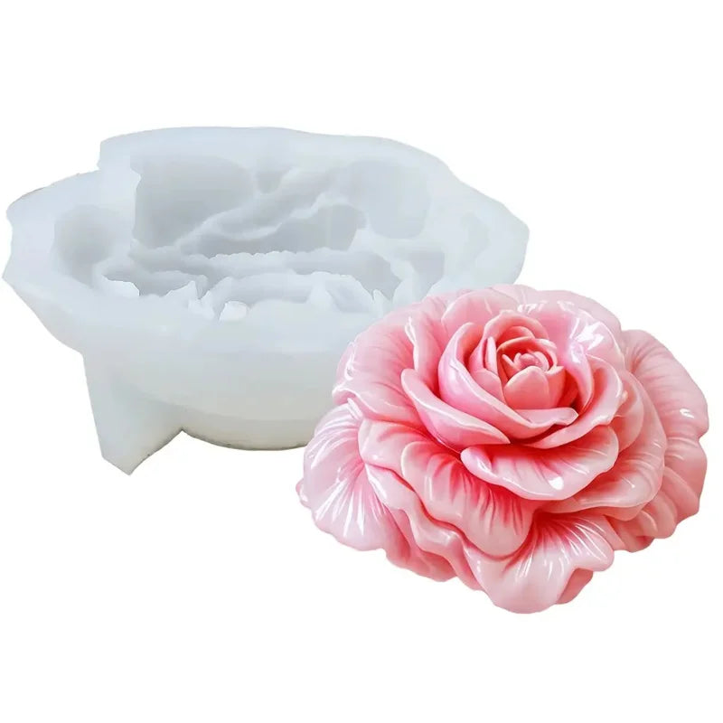 3D Rose Silicone Mold for Candle, Soap & Resin Crafts