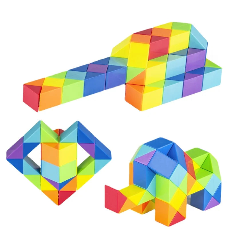 Rainbow Twist Puzzle Snake – Creative Fidget Toy for Kids & Adults