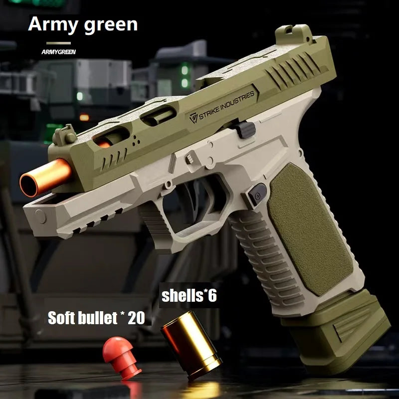 Shell Ejecting Toy Gun with Continuous Firing Action
