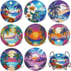 Van Gogh Starry Night Diamond Painting Coaster Kit with Metal Holder