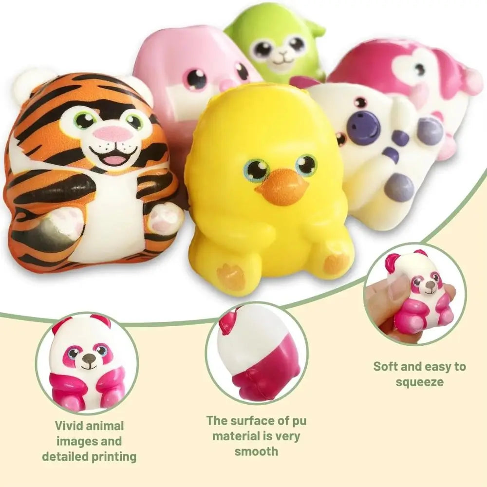 Kawaii Slow-Rising Squeeze Fidget Toys – Set of 12