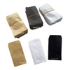 A collection of mini kraft paper gift bags in various colors and styles for party favors and weddings.