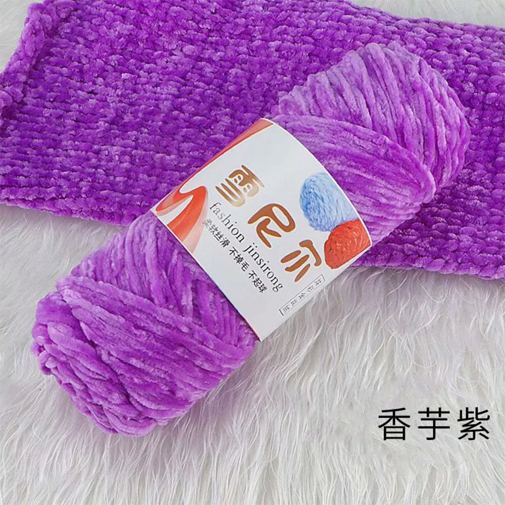Velvet Chenille Yarn for Plush Crochet Projects
