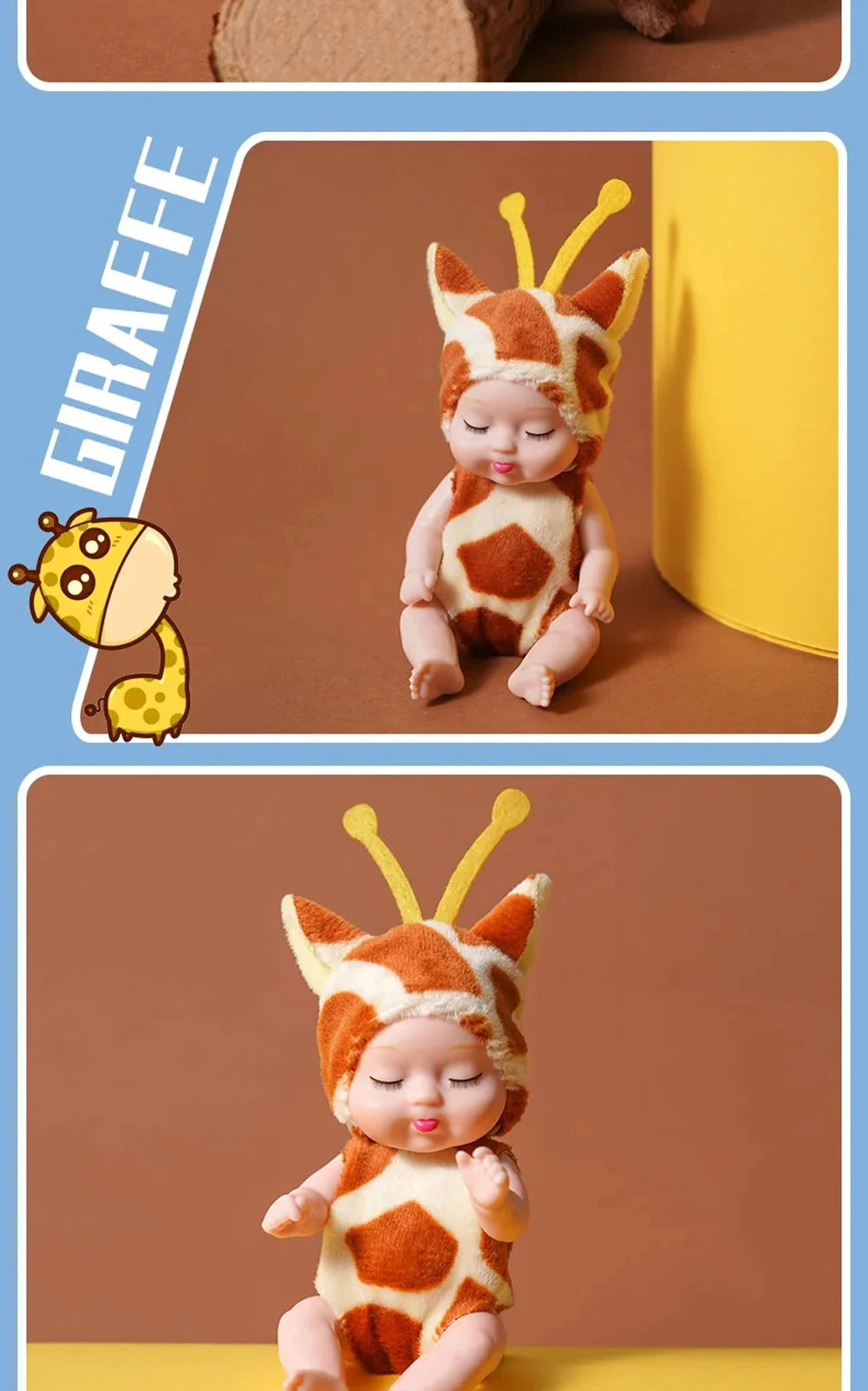 Mini Sleeping Baby Dolls with Clothes - Set of 6