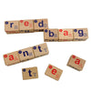 Wooden Magnetic Alphabet Blocks for Phonics and Spelling
