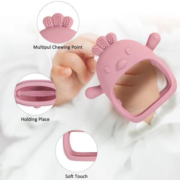 Chick-Shaped Silicone Teether Gloves for Babies
