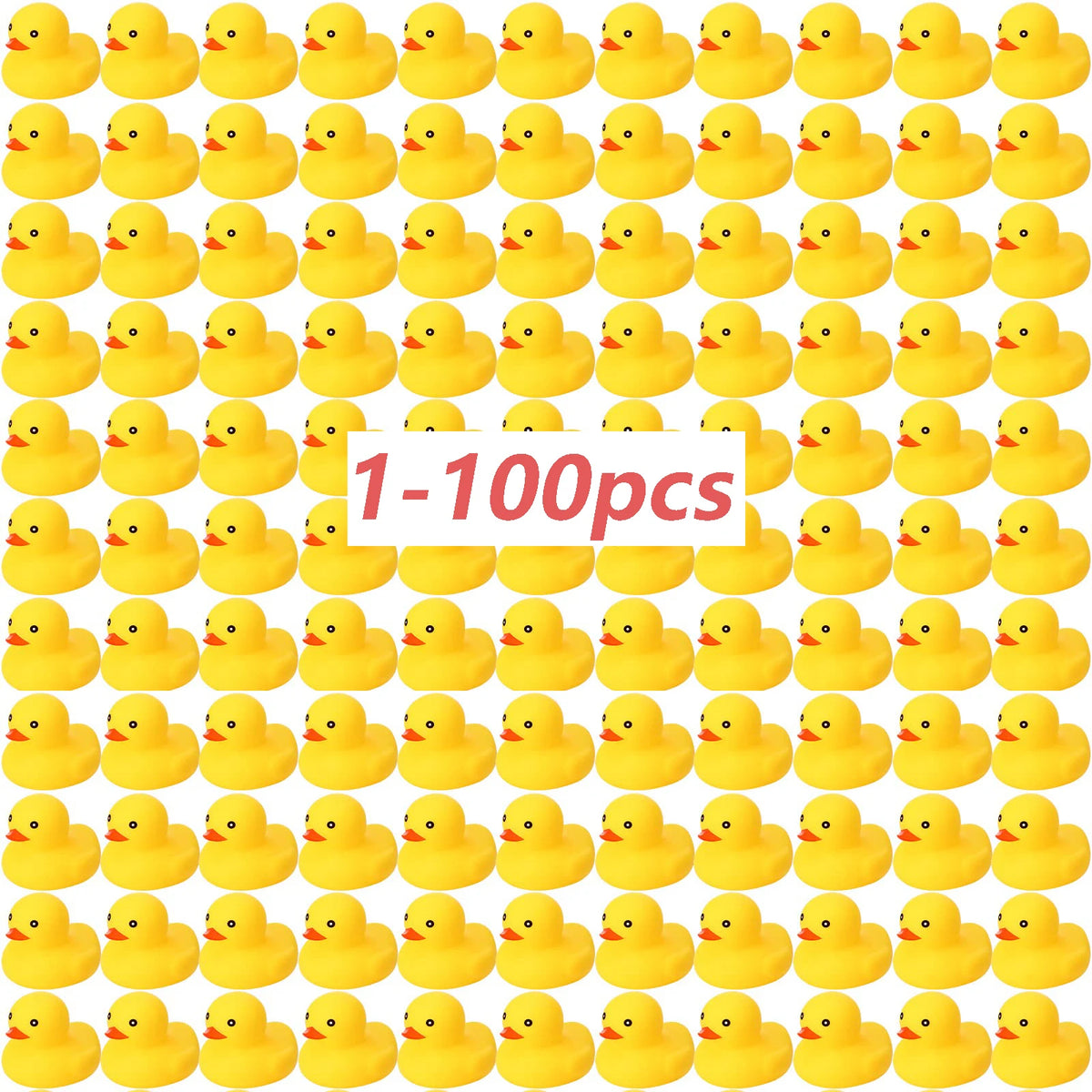 Classic Yellow Squeaky Rubber Ducks for Bath, Party Favors, and Decor