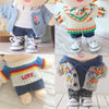 Fashionable Sweater and Vest Set for 20cm Plush Dolls