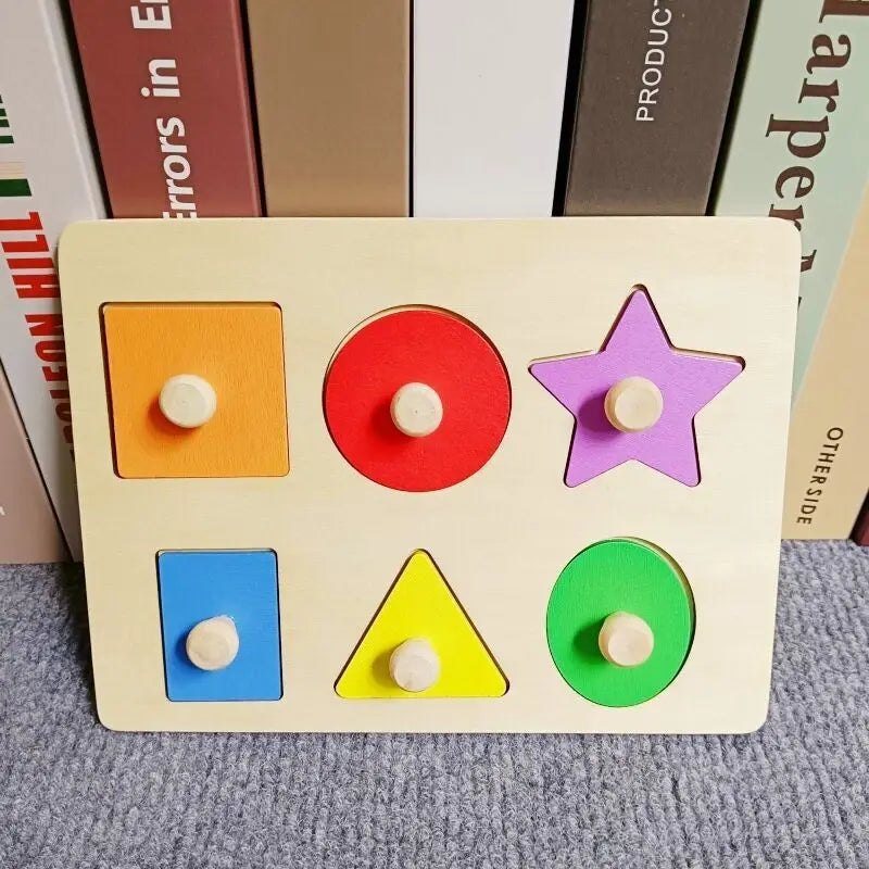 Wooden Alphabet & Number Peg Puzzles for Toddlers