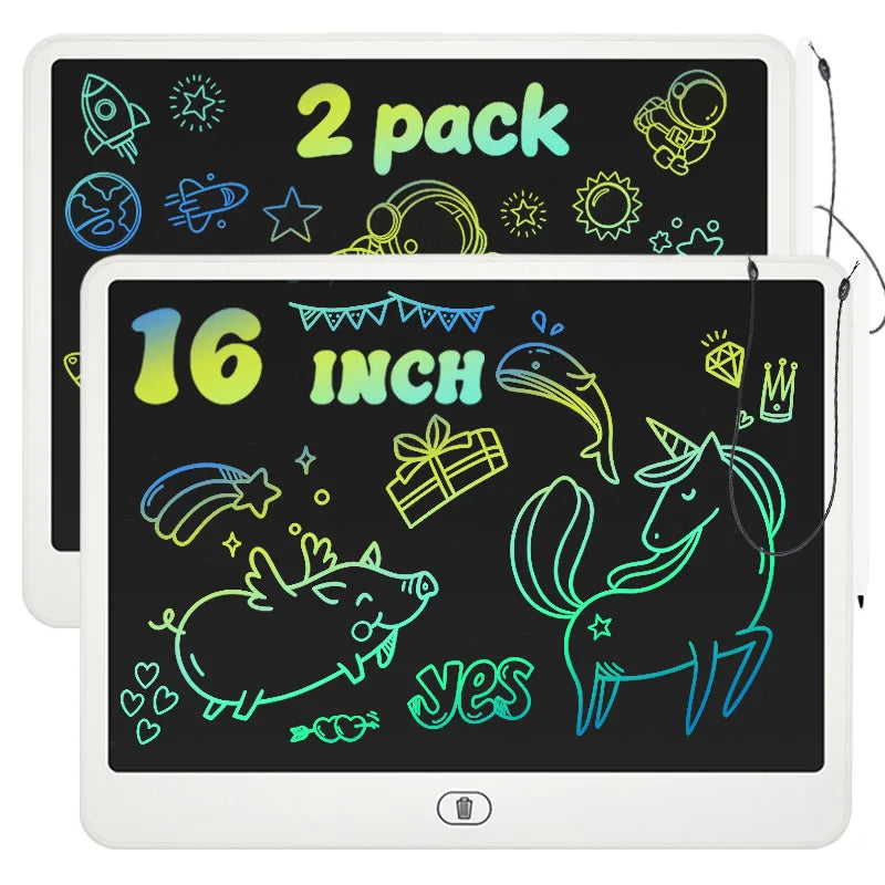 16-Inch LCD Writing Tablet for Kids (2-Pack)
