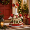 Festive Goose Costume for Outdoor Christmas Décor (Fits 23in Statues)